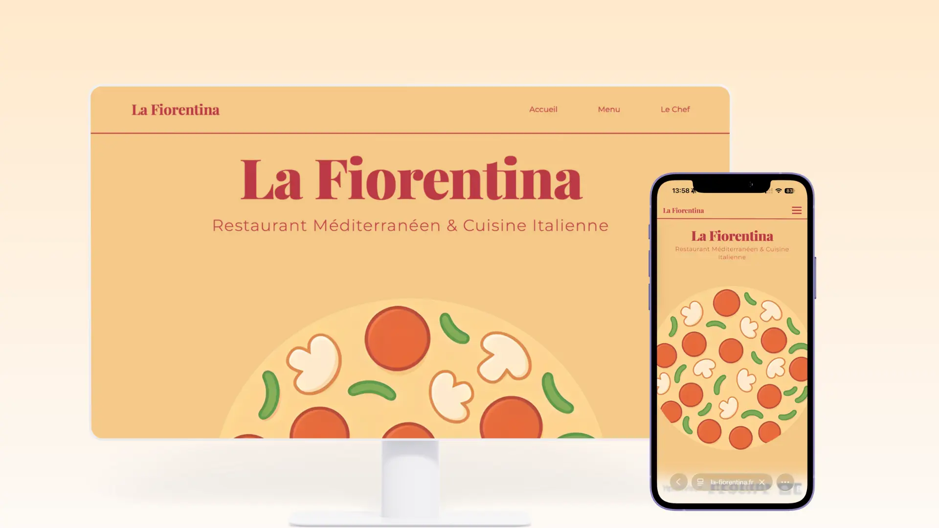 La Fiorentina restaurant website homepage
