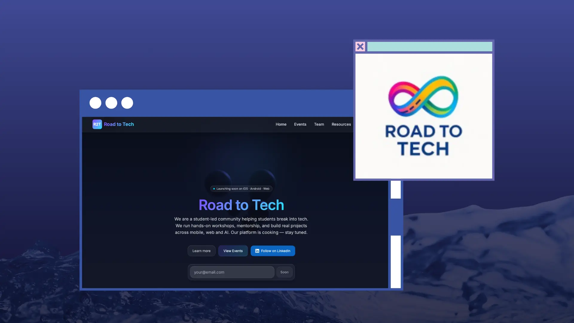 Road to Tech blog homepage