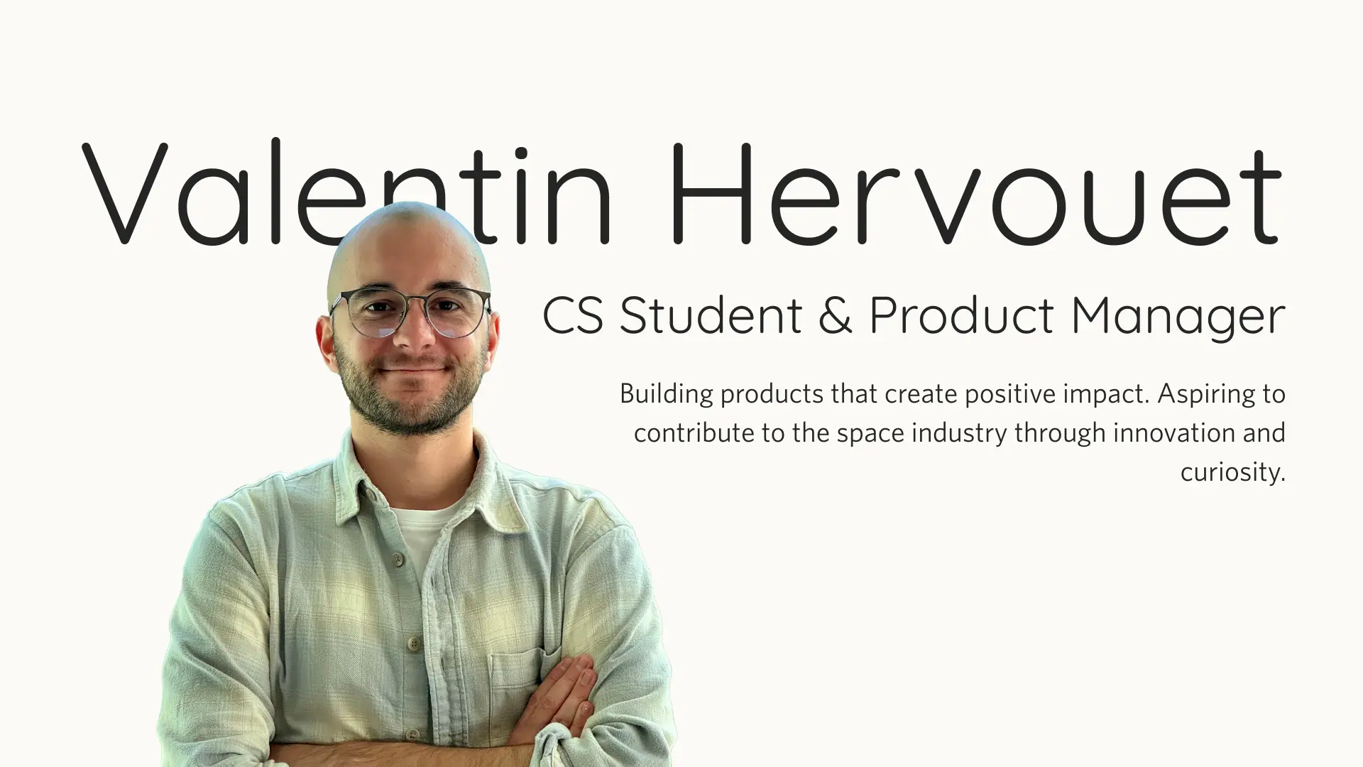 Valentin Hervouet portfolio website interface